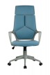 Кресло для персонала Riva Chair RCH 8989+Серый пластик/Синяя ткань - 1