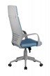 Кресло для персонала Riva Chair RCH 8989+Серый пластик/Синяя ткань - 3