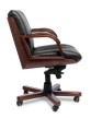 Кресло для персонала Classic chairs Лутон LB Meof-B-Luton-2 черная кожа - 2