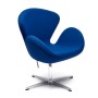 Дизайнерское кресло SWAN CHAIR синий кашемир