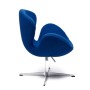 Дизайнерское кресло SWAN CHAIR синий кашемир - 2