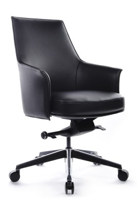 Кресло для персонала Riva Design Chair Rosso-M B1918 черная кожа