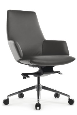 Кресло для персонала Riva Design Chair Spell-M В1719 серая кожа