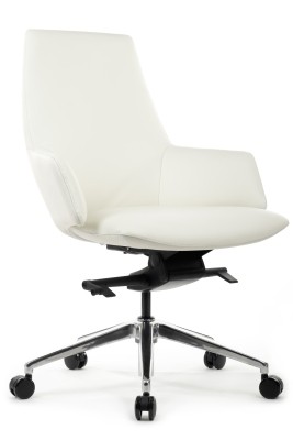 Кресло для персонала Riva Design Chair Spell-M В1719 белая кожа