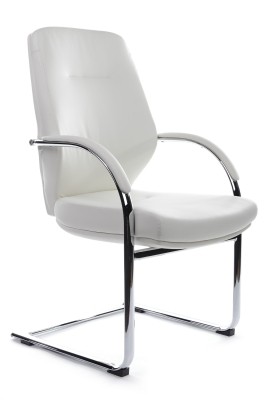 Конференц-кресло Riva Design Chair Alonzo-CF С1711 белая кожа