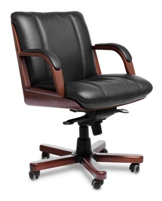 Кресло для персонала Classic chairs Лутон LB Meof-B-Luton-2 черная кожа