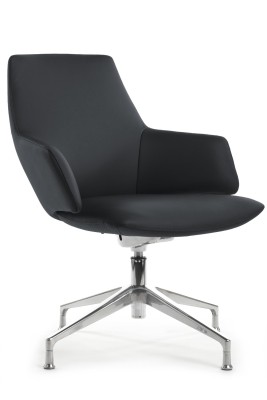 Конференц-кресло Riva Design Chair Spell-ST С1719 черная кожа